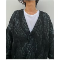 faccies「Mohair Jacquard Cardigan」black.