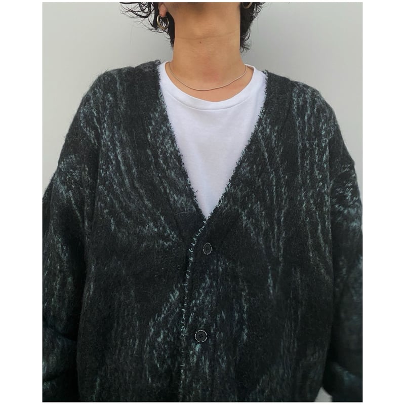 faccies「Mohair Jacquard Cardigan」black. | goute...