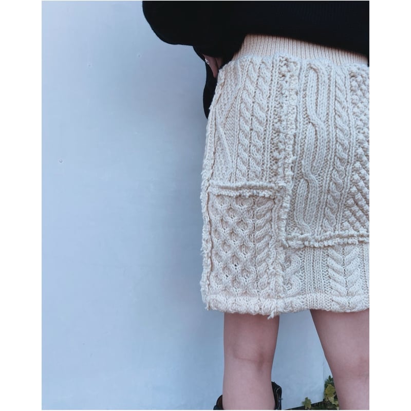 MALION vintage 「fisherman knit mini skirt 」 | g 