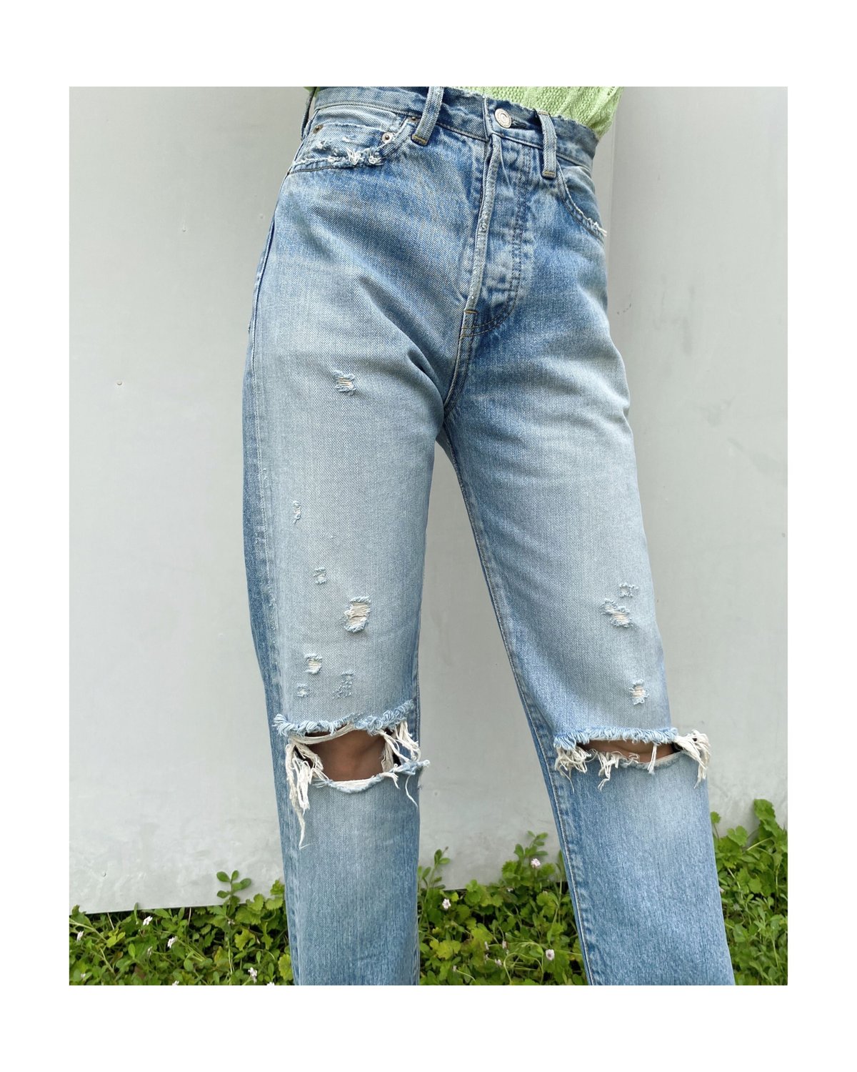 HOLIDAY「DAMAGE DENIM SLIM PANTS」 | gouter le ca