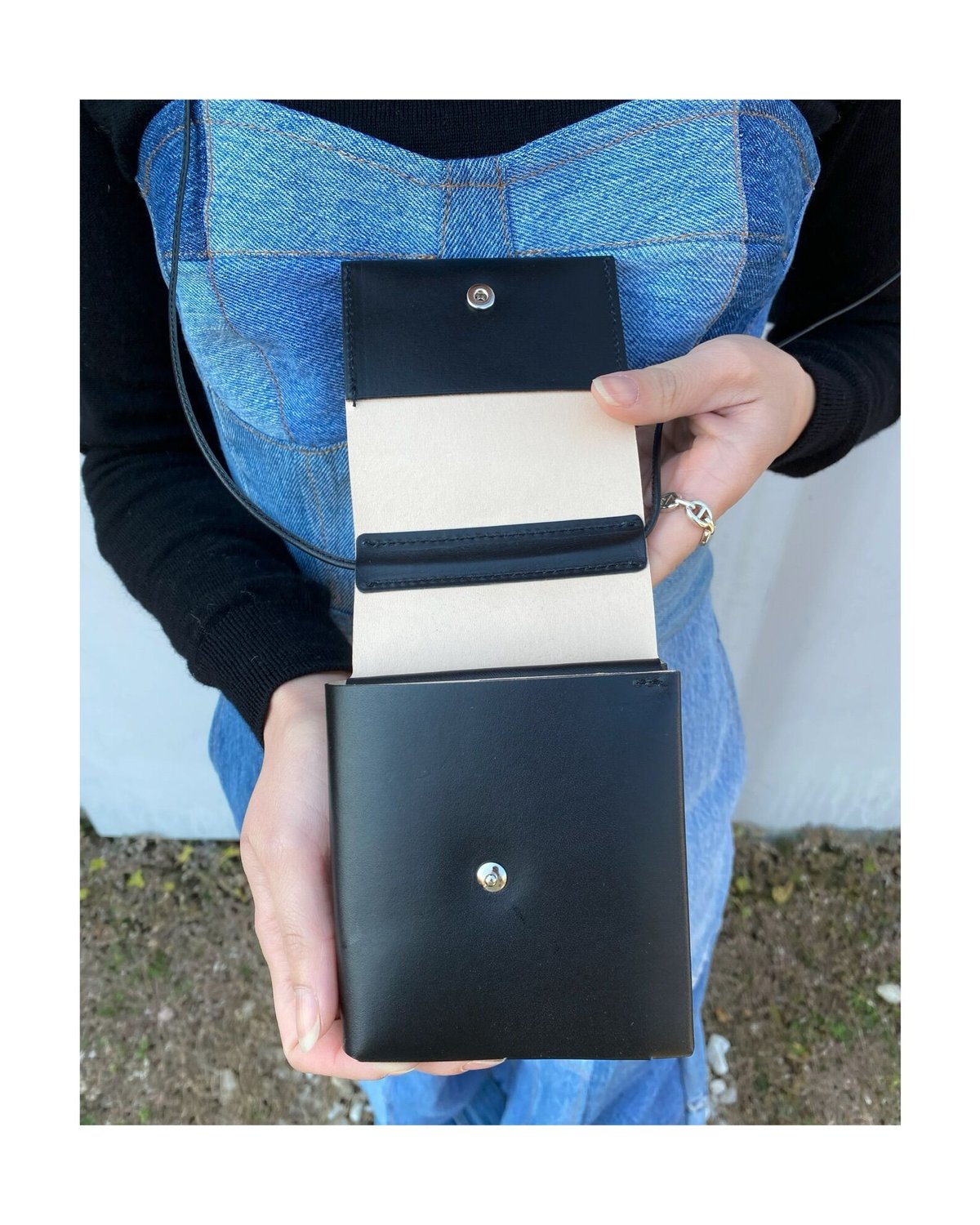 MARROW「STRING WALLET」black. | gouter le cabinet