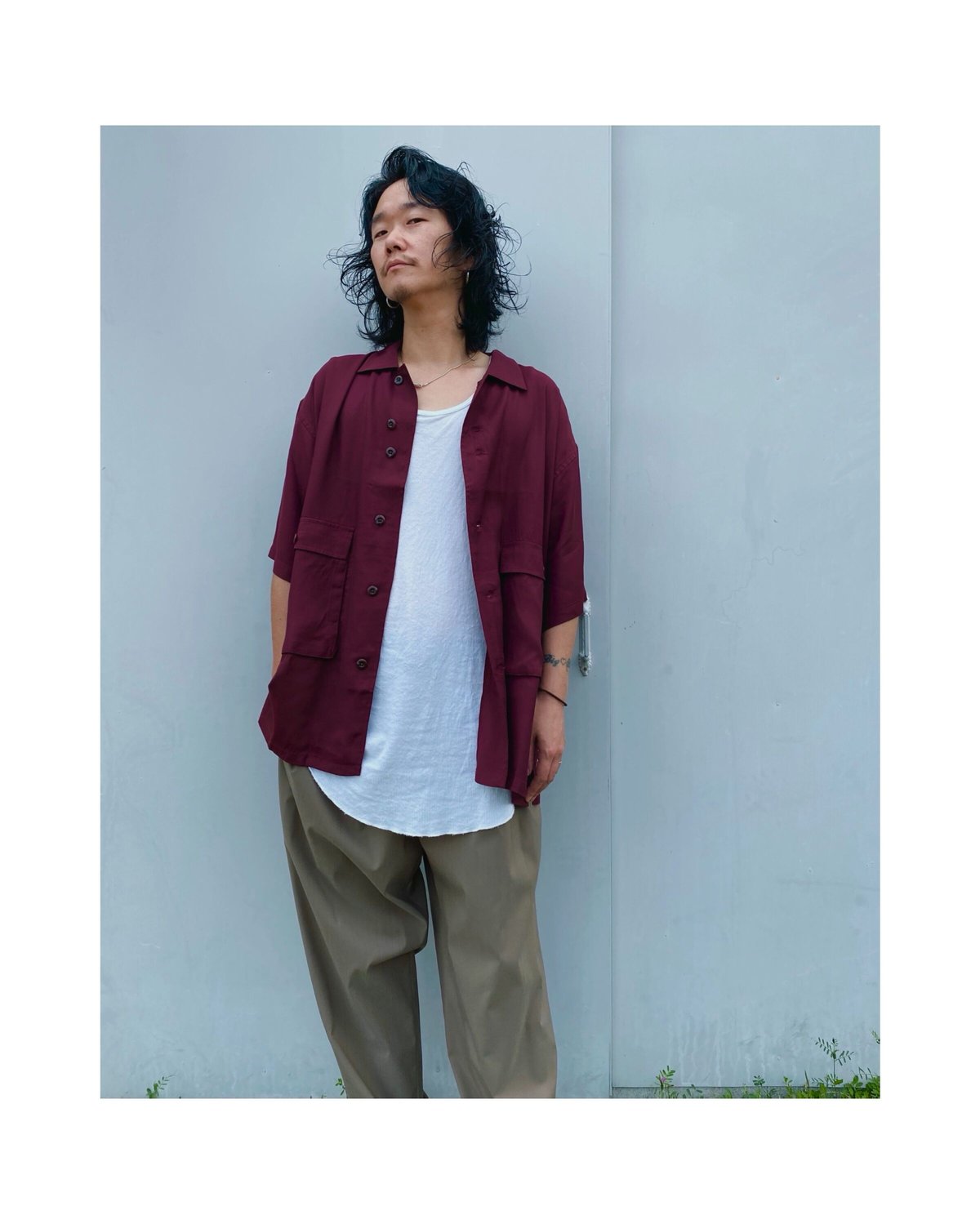 TENBOX「DRUG DEALER SHIRT」burgundy. | gouter le