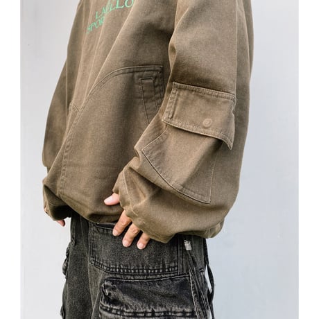 BLACK WEIRDOS「DENIM ANORAK SHIRT」