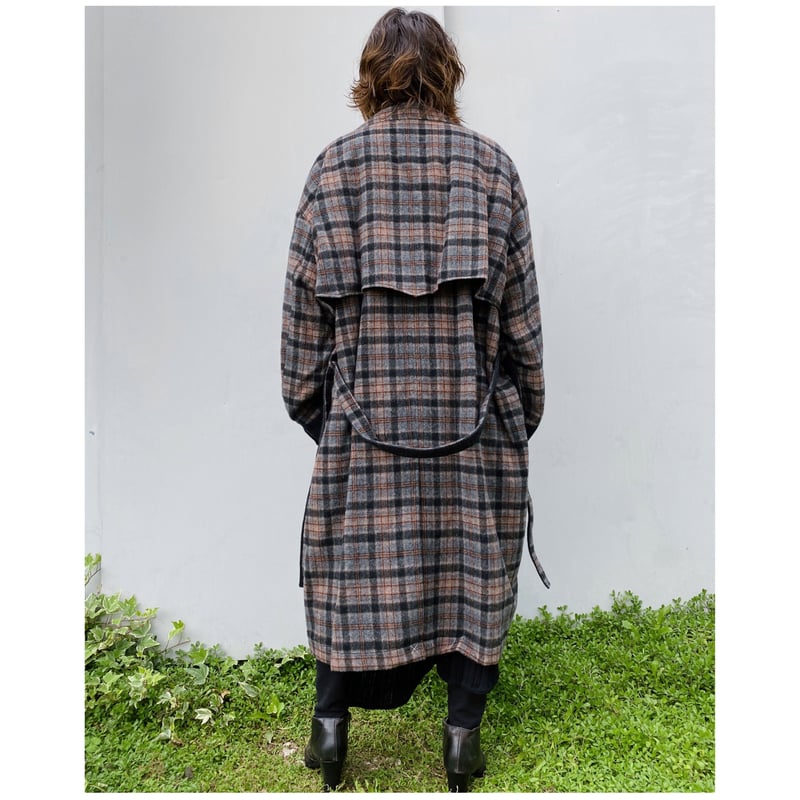FACCIESS チェック柄 ロングコート FACCIESS チェック柄 ロングコート