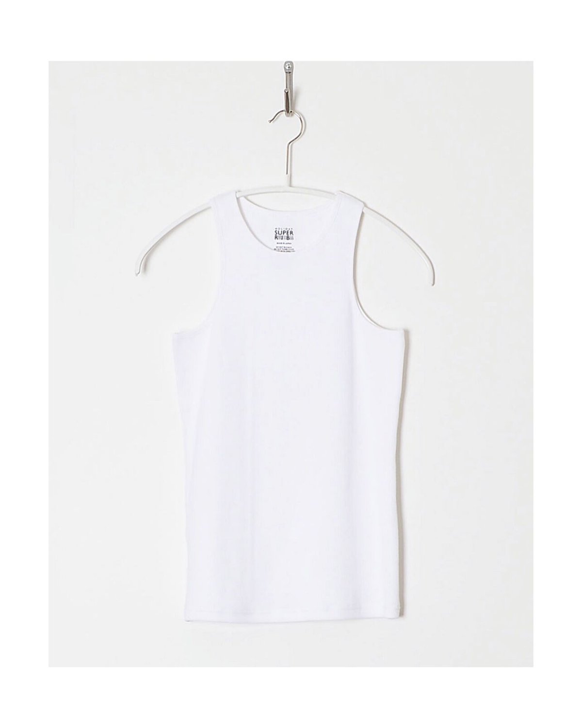 RIB COMPACT TANK TOP White ホワイト HOLIDAY「SUPER RIB COMPACT TANK TOP」white. | gou