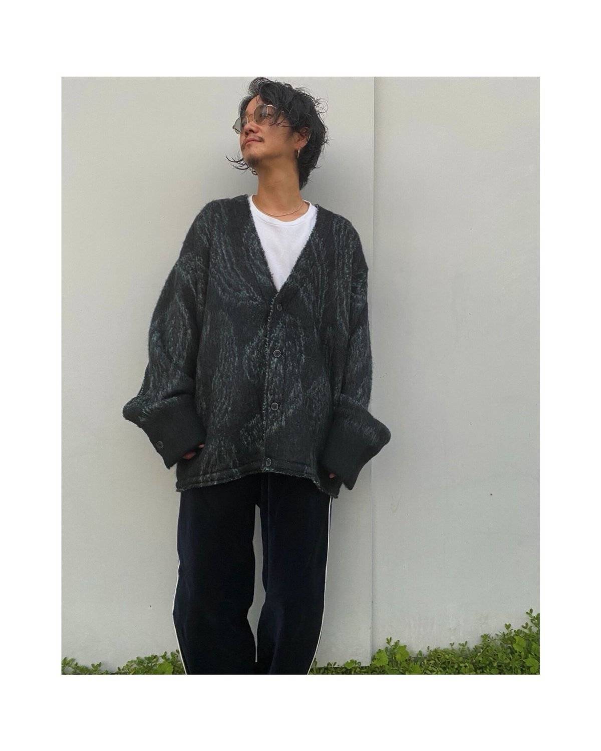 トップス 21AW FACCIES MOHAIR JACQUARD CARDIGAN 21AW FACCIES MOHAIR JACQUARD CARDIGAN