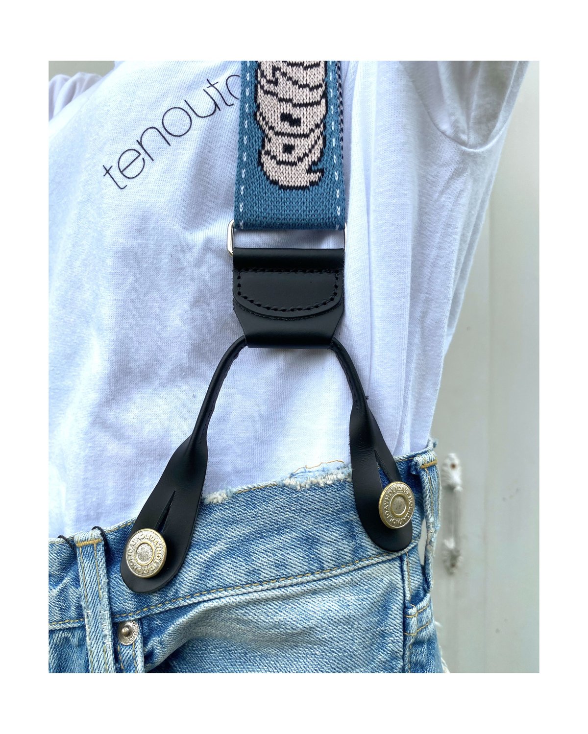 HOLIDAY「DAMAGE DENIM SUSPENDER PANTS」 | gouter HOLIDAY「DAMAGE DENIM SUSPENDER PANTS」 | gouter