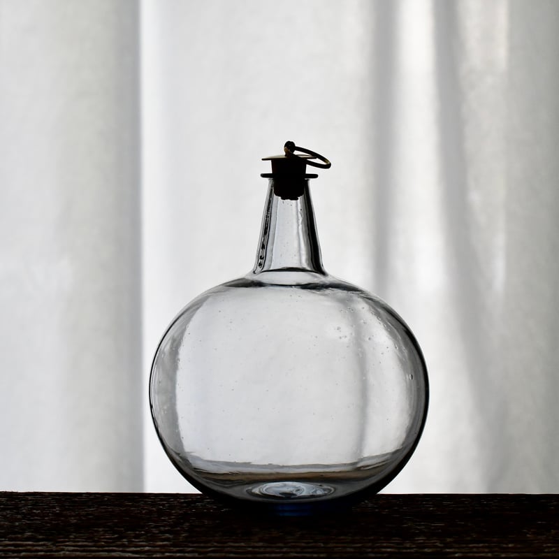 津田清和 丸酒瓶 津田清和さん蓋丸酒瓶 真鍮コルク付き