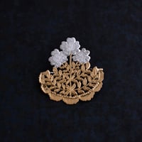 吉田史　OLD TO NEW　ブローチ　ひみつの花園　コンビ　SV　YG