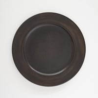 富井貴志　黒漆リム皿　Φ270