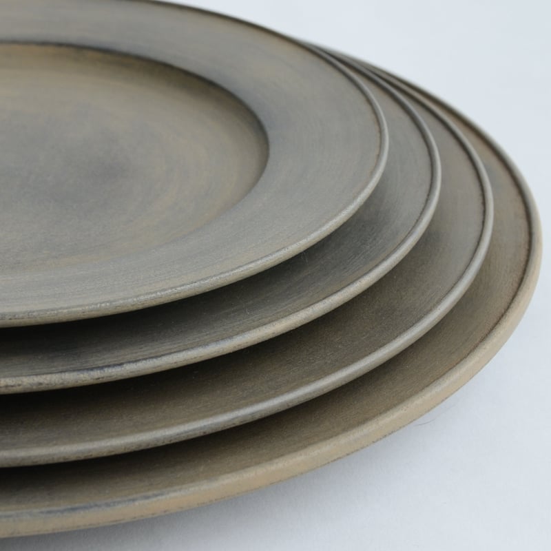 富井貴志 白漆リム皿