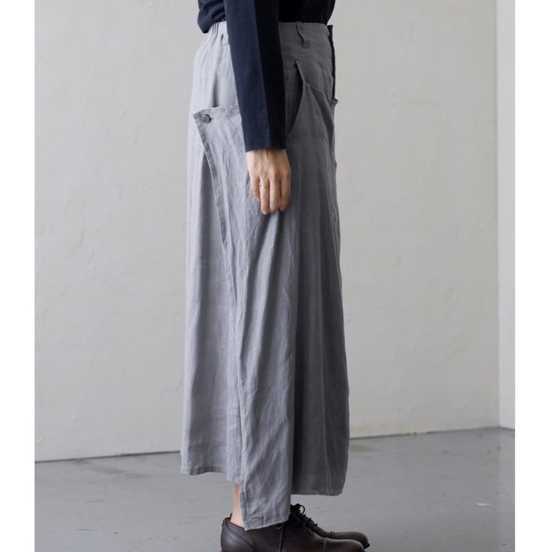 Vlas Blomme(ヴラスブラム) コルトレイクリネン タブリエ付きスカート  