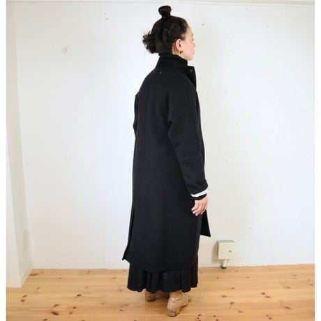 suzuki takayuki (スズキタカユキ) tailored-collar coat テーラードカラー コート / ブラック
