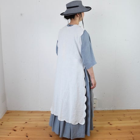 humoresque(ユーモレスク)long gather skirt リネン ロングスカート(blue gray)