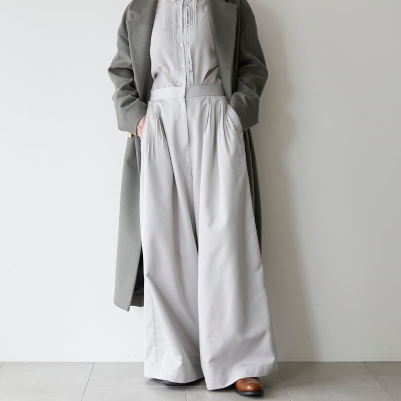 humoresque (ユーモレスク) pin tuck pants コットンシルク  