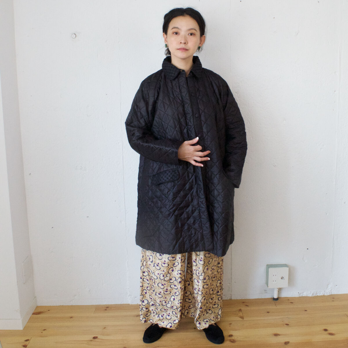 BUNON（ブノン）embroidery A-Line coat | Le Nid de Lili