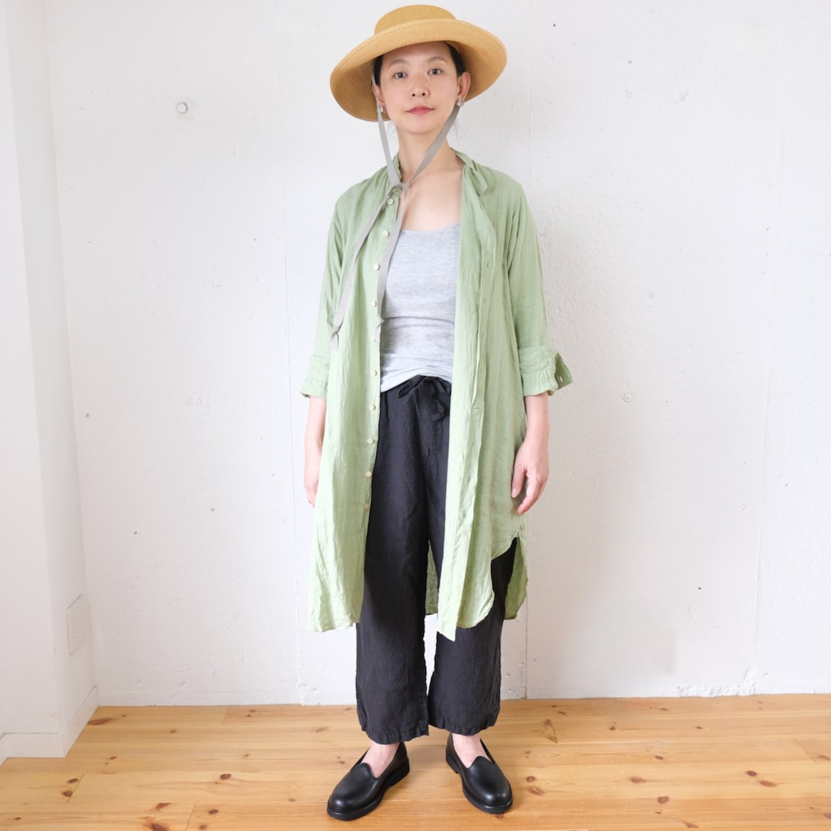 suzuki takayuki (スズキタカユキ) long shirt リネンロング suzuki takayuki (スズキタカユキ) long shirt リネンロング