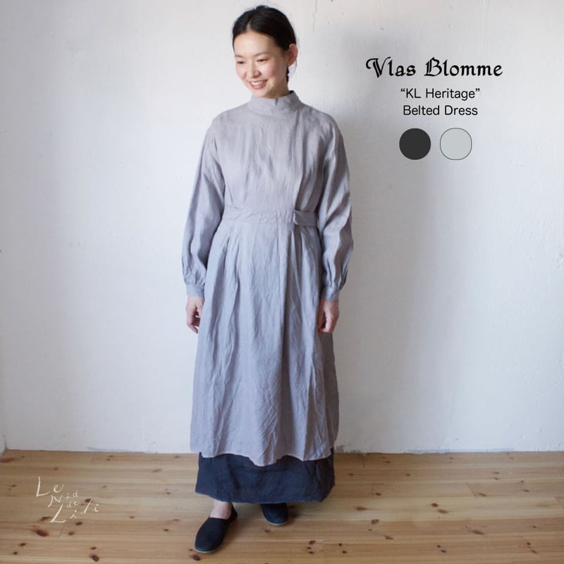 Vlas Blomme(ヴラスブラム) KL Vintage ベルト付きワンピース 132...