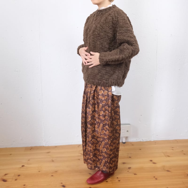 OUND(オウンド) CAVEN - HAND KNITTED WOOL JUMPER スラブ...