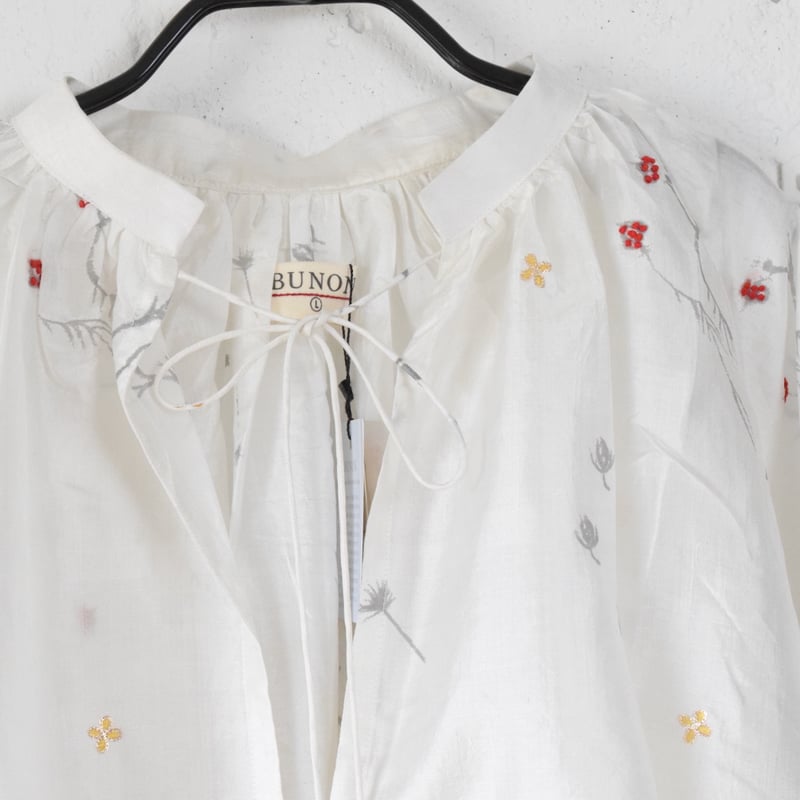 BUNON (ブノン) Khadi Silk Hand Print & Embroidery 