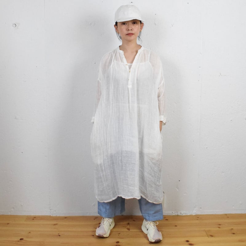 suzuki takayuki (スズキタカユキ) feather dress Ⅱリネンガーゼ...