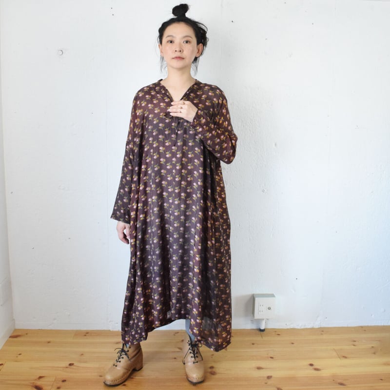 TOWAVASE(トワヴァーズ）Louis Dress /brown | Le Nid de  