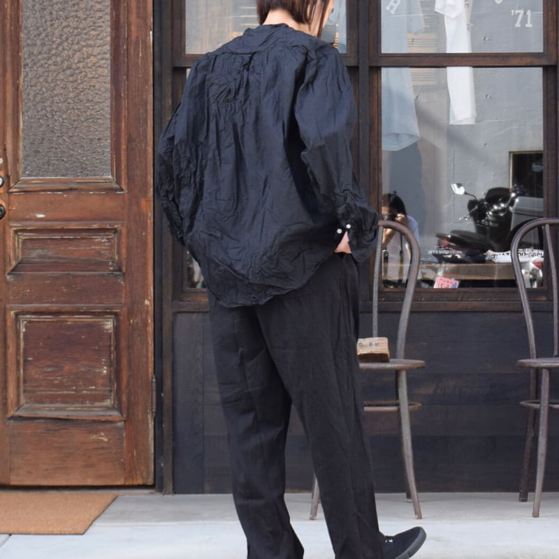 定番】Vas-y Lentement(ヴァジーラントモン) ポプリン シワ仕上げ  