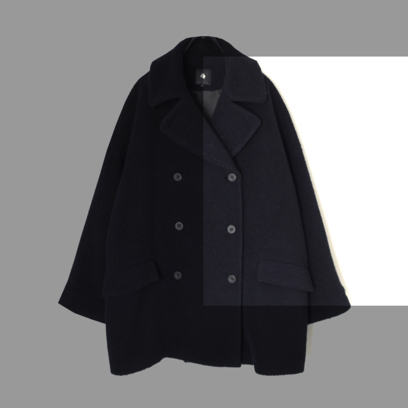 メゾンドソイル　WOOL DOUBLE BREASTED RAGLAN COAT 永く大切に着たい、maison de soilの冬のウールコート,Narumi Trading