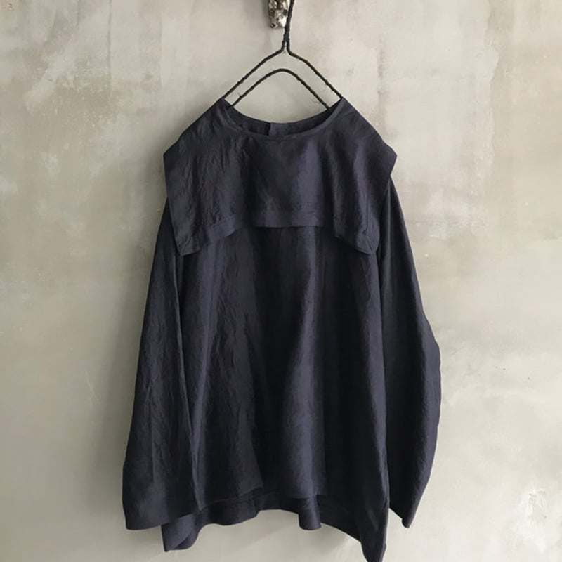 定番】BUNON(ブノン) Back Button Sailor Blouse カディシルク...