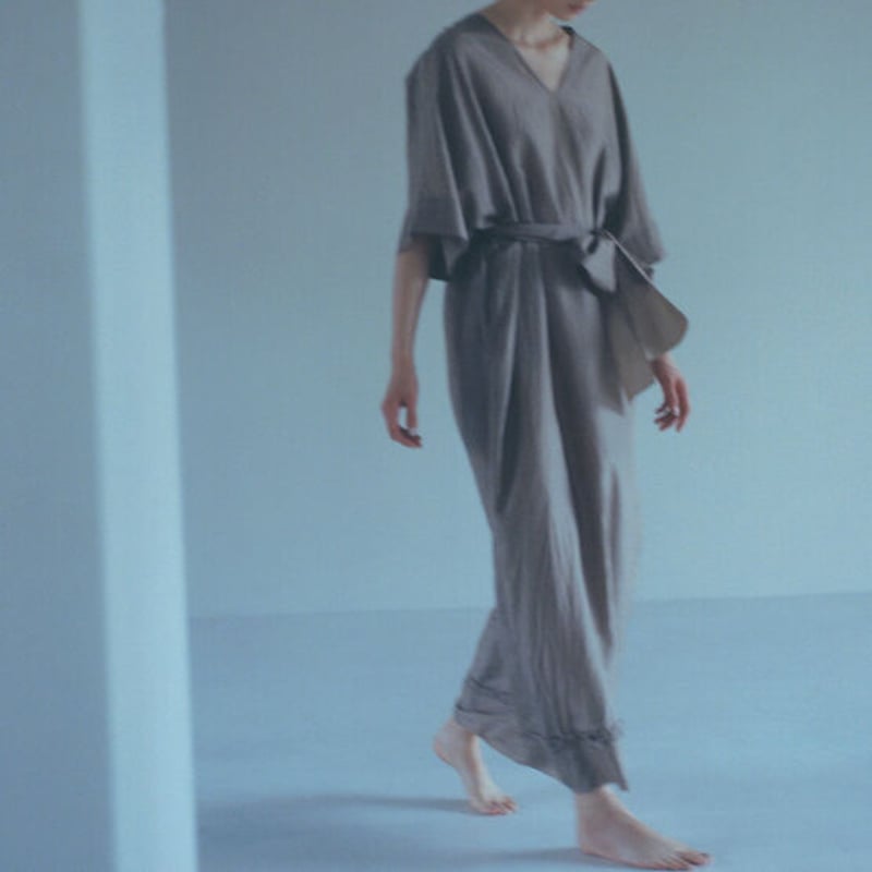 humoresque ユーモレスク コットンシルクウール Vneck dress