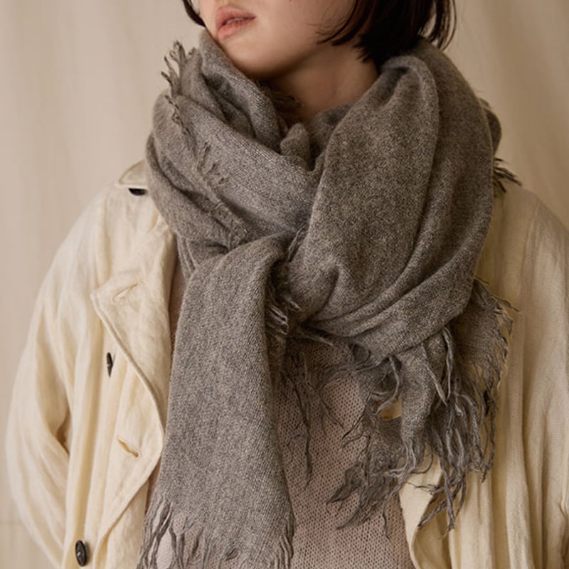 スズキタカユキ　ストール　ice grey スズキタカユキストールice grey