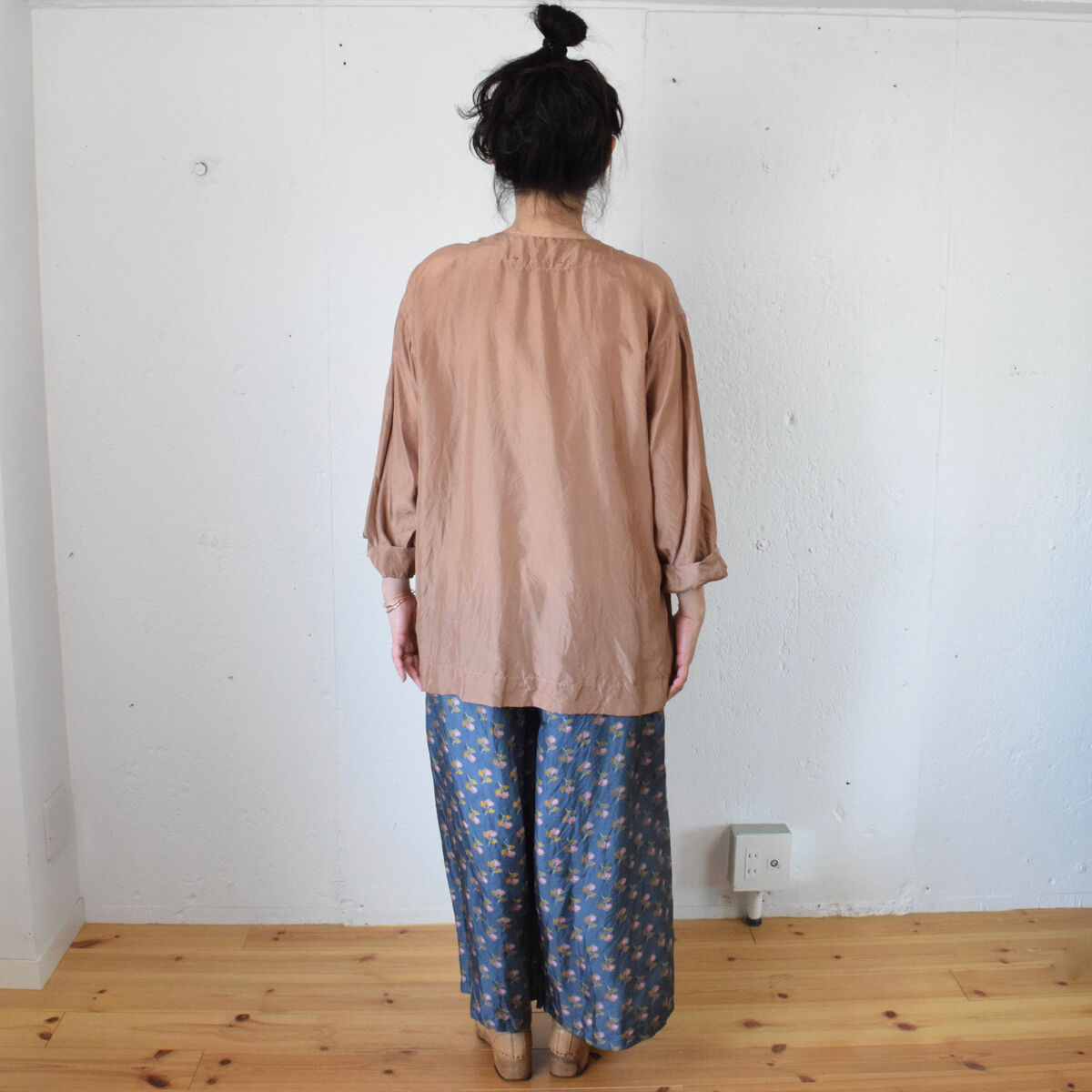 TOWAVASE(トワヴァーズ）Eulalie-Pants シルクプリントパンツ/ blue