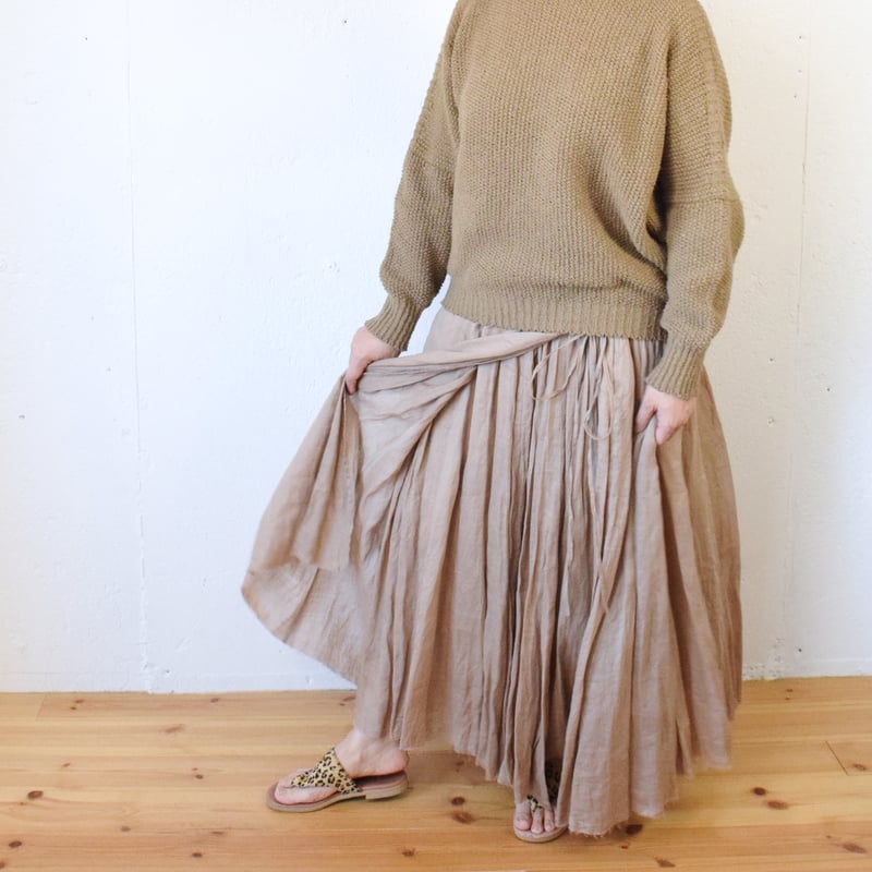 suzuki takayuki( スズキタカユキ) long skirt リネン ロングスカ...