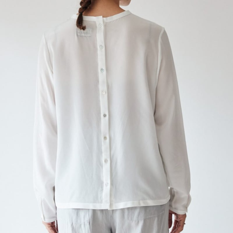 定番】humoresque（ユーモレスク）gather blouse silk シルク ギャ 