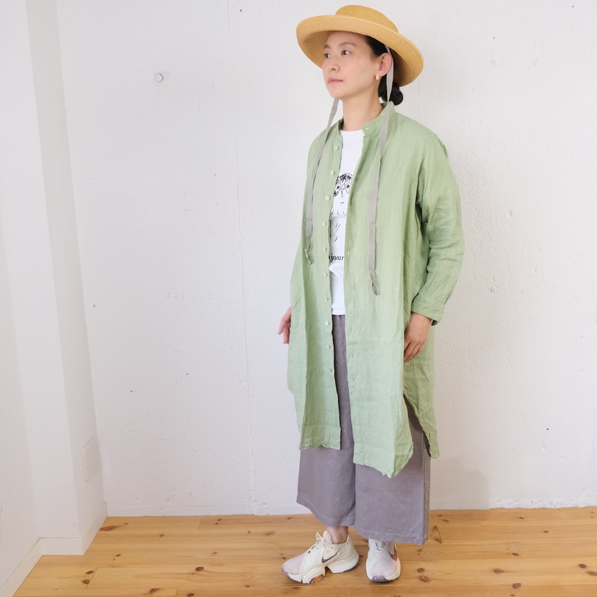 suzuki takayuki (スズキタカユキ) long shirt リネンロング suzuki takayuki (スズキタカユキ) long shirt リネンロング