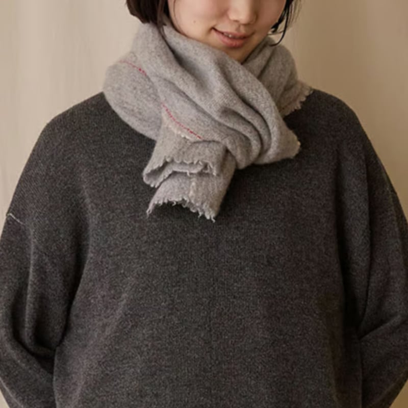 suzuki takayuki (スズキタカユキ) fulling stole カシミヤ100 