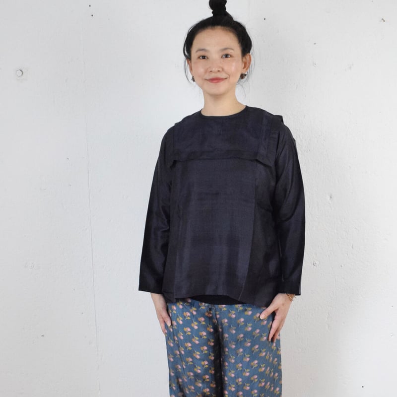 BUNON ブノンセーラーブラウスBACK BUTTON SAILOR