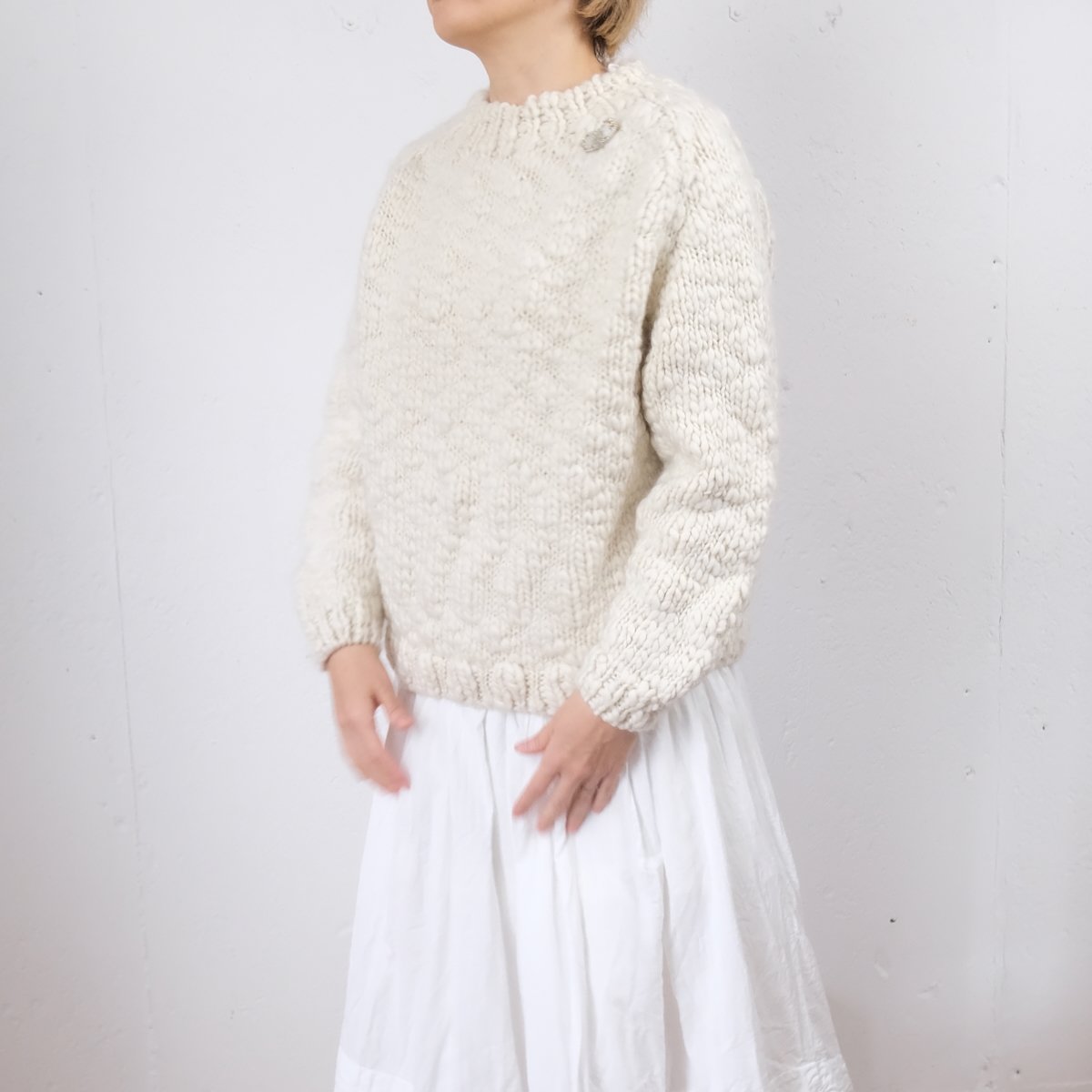 OUND(オウンド) CAVEN - HAND KNITTED WOOL JUMPER スラブ OUND(オウンド) CAVEN - HAND KNITTED WOOL JUMPER スラブ