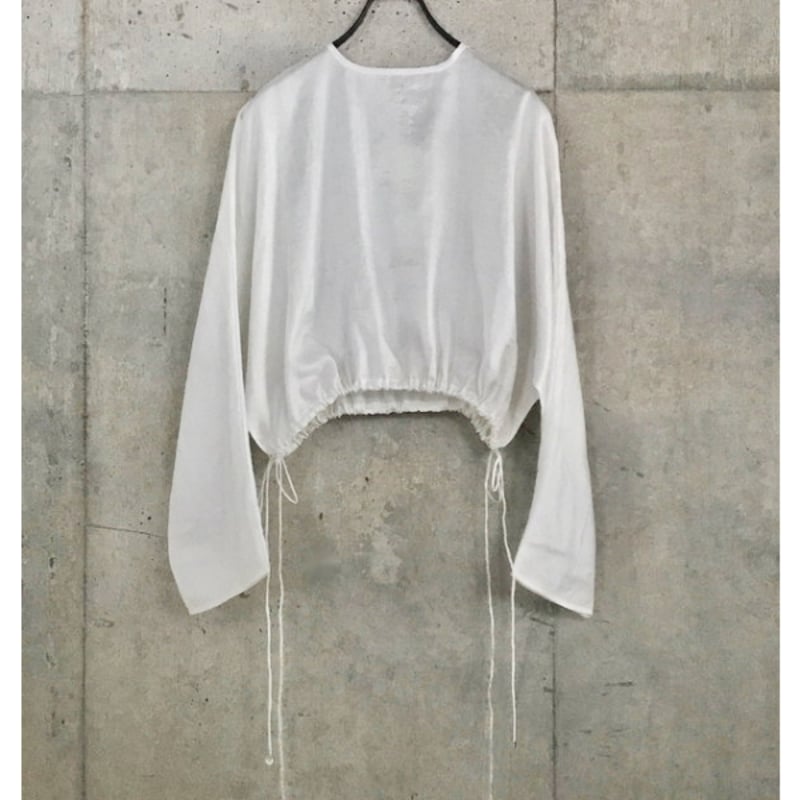BUNON(ブノン) Back Button Short Wide Blouse カディシルク BUNON(ブノン) Back Button Short Wide Blouse カディシルク