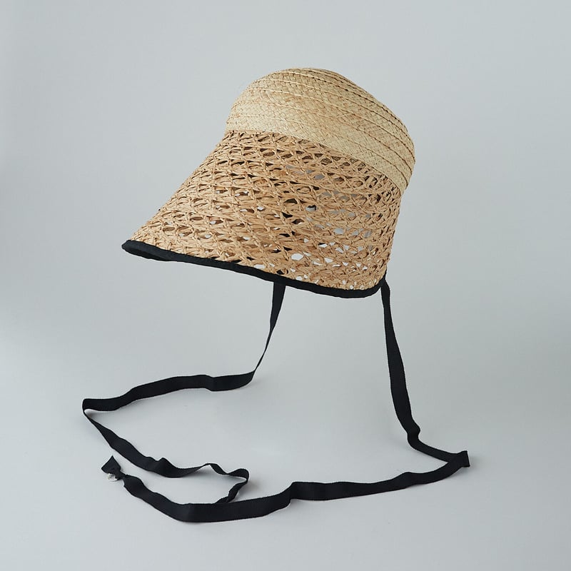 chisaki ブラウン 麦わら帽子 ストロー素材 chisaki ブラウン 麦わら帽子 ストロー素材