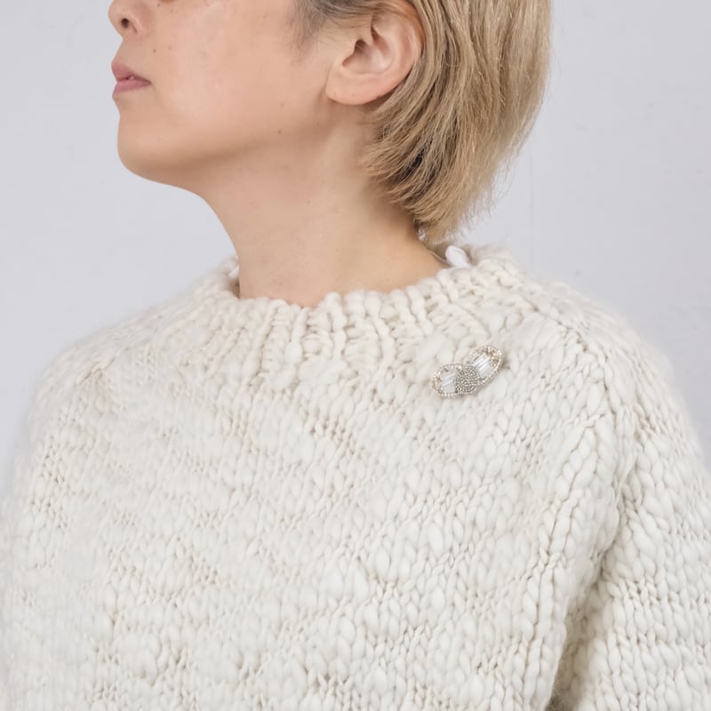 OUND(オウンド) CAVEN - HAND KNITTED WOOL JUMPER スラブ
