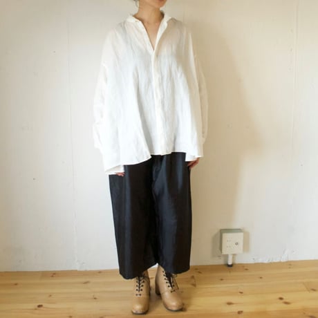 【定番/2025春夏 新色】BUNON(ブノン)Khadi Silk Wide Belt Pants カディシルク ワイドベルトパンツ