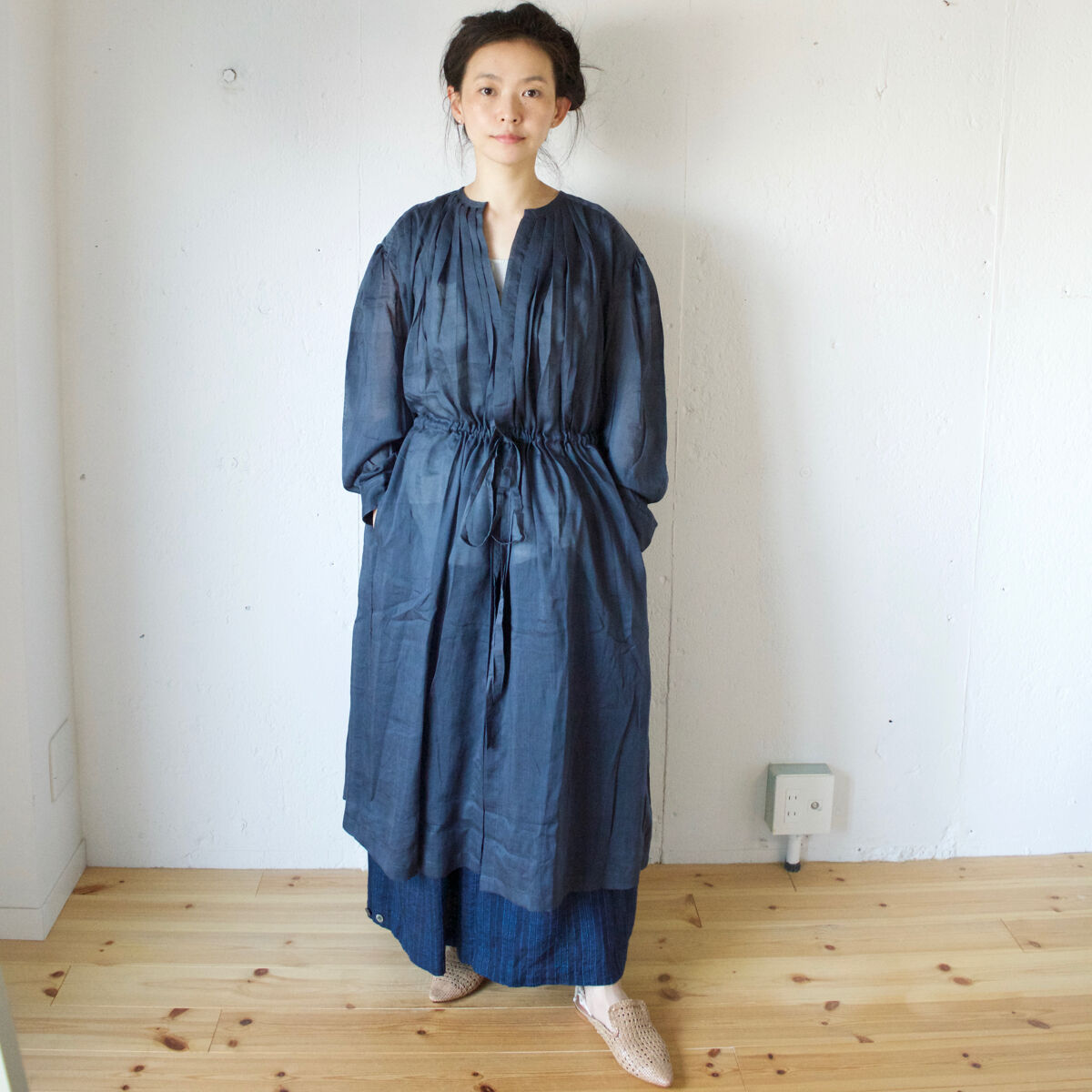 BUNON ブノン EmbroideryFrillDress ロングワンピース