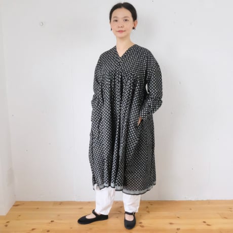メゾンドソイル FLOWER BLOCK PRINT 申し込める リネンボイルキュロット