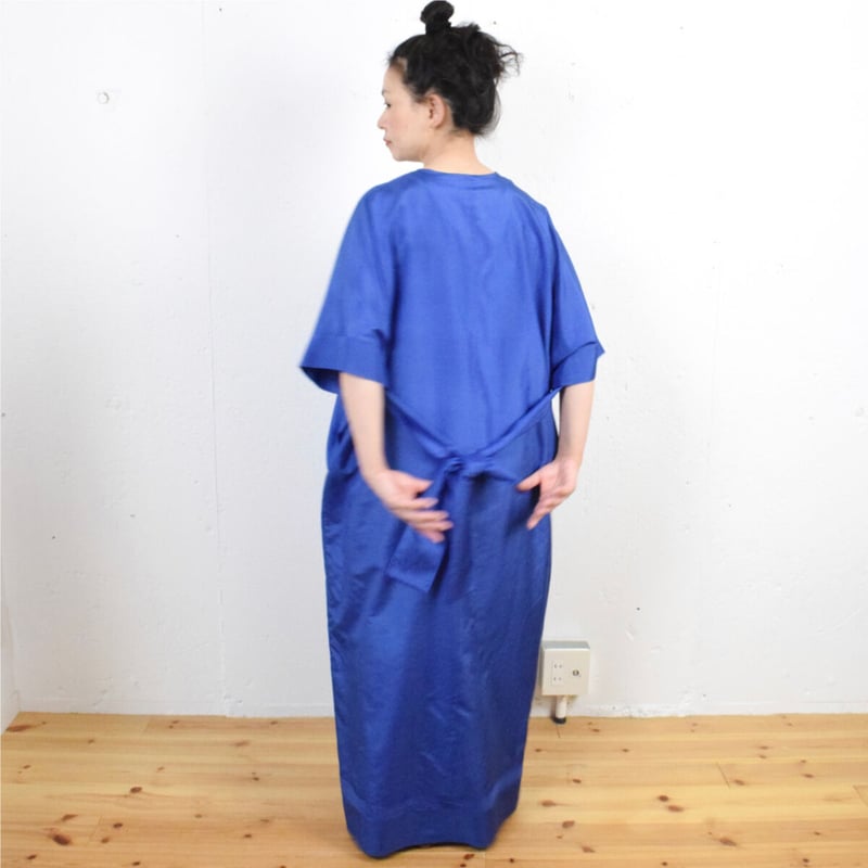 humoresque(ユーモレスク) V-neck over dress シルク ロングワンピ
