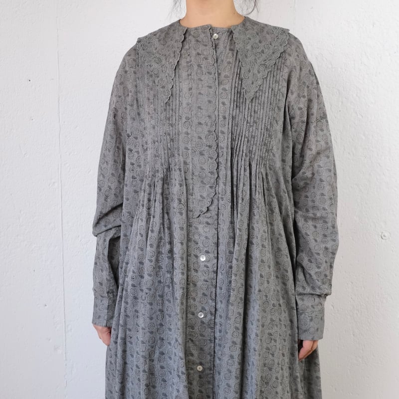 TOWAVASE(トワヴァーズ）Fille Dress/ gray×gold print | 