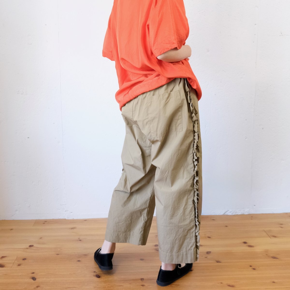 Gauze#(ガーゼ) VIVIENNE PANTS サイドフリル コットンパンツ | Le 
