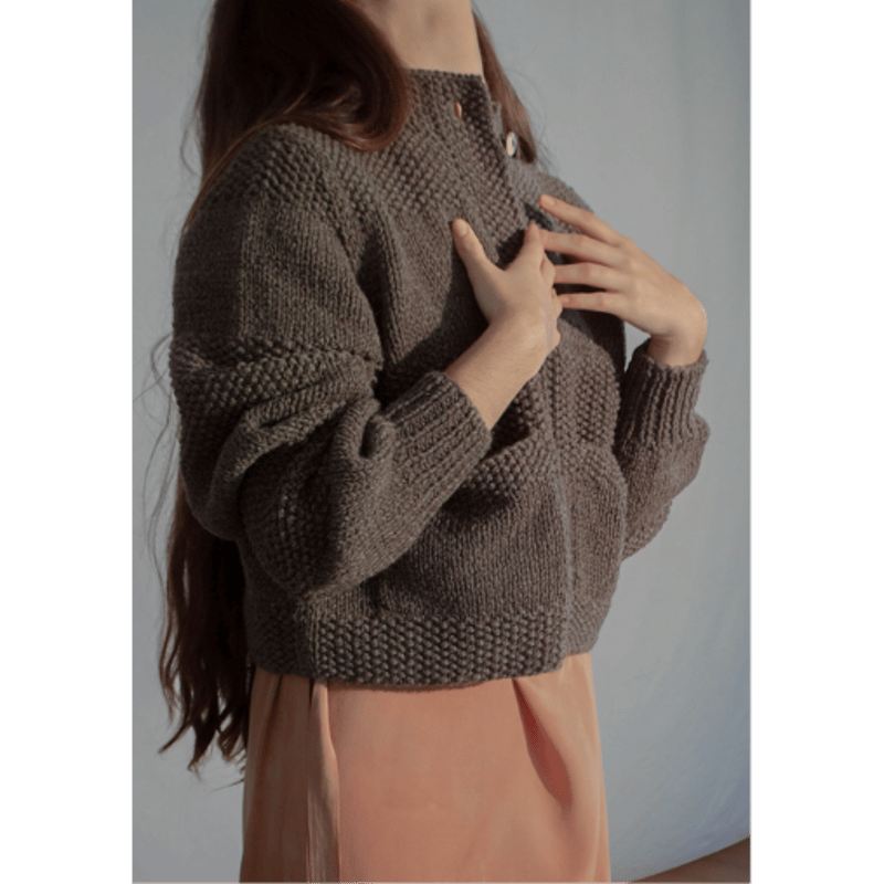 OUND(オウンド) CAOBA -HAND KNITTED WOOL CARDIGAN ウ