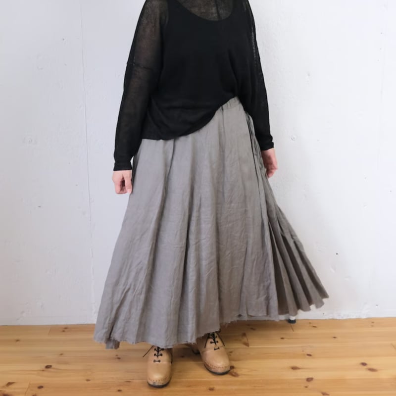 suzuki takayuki( スズキタカユキ) long skirt リネン ロングスカ...