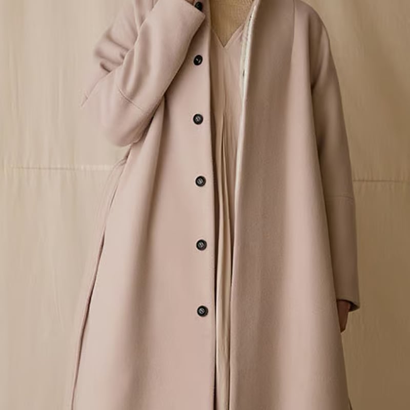 suzuki takayuki (スズキタカユキ)no-collar coat ラウンドネック suzuki takayuki (スズキタカユキ)no-collar coat ラウンドネック